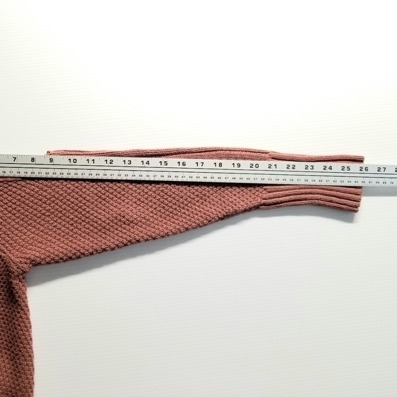 Express Coral High neck cold shoulder Sleeve Sweater Dress, Large - Picture 7 of 12